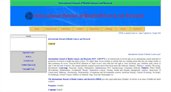 Desktop Screenshot of ijhsr.org